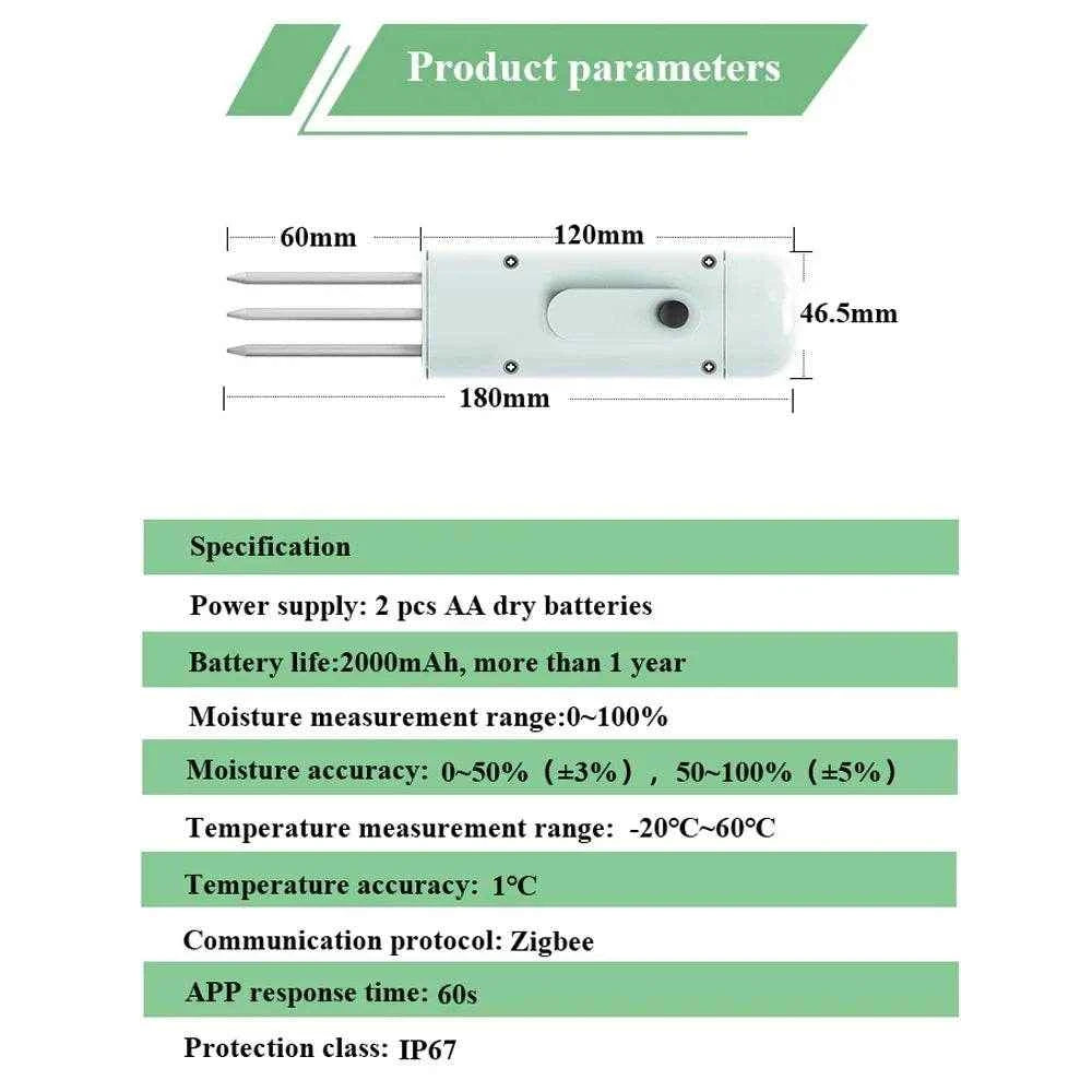 Tuya Zigbee Soil Moisture & Temperature Sensor