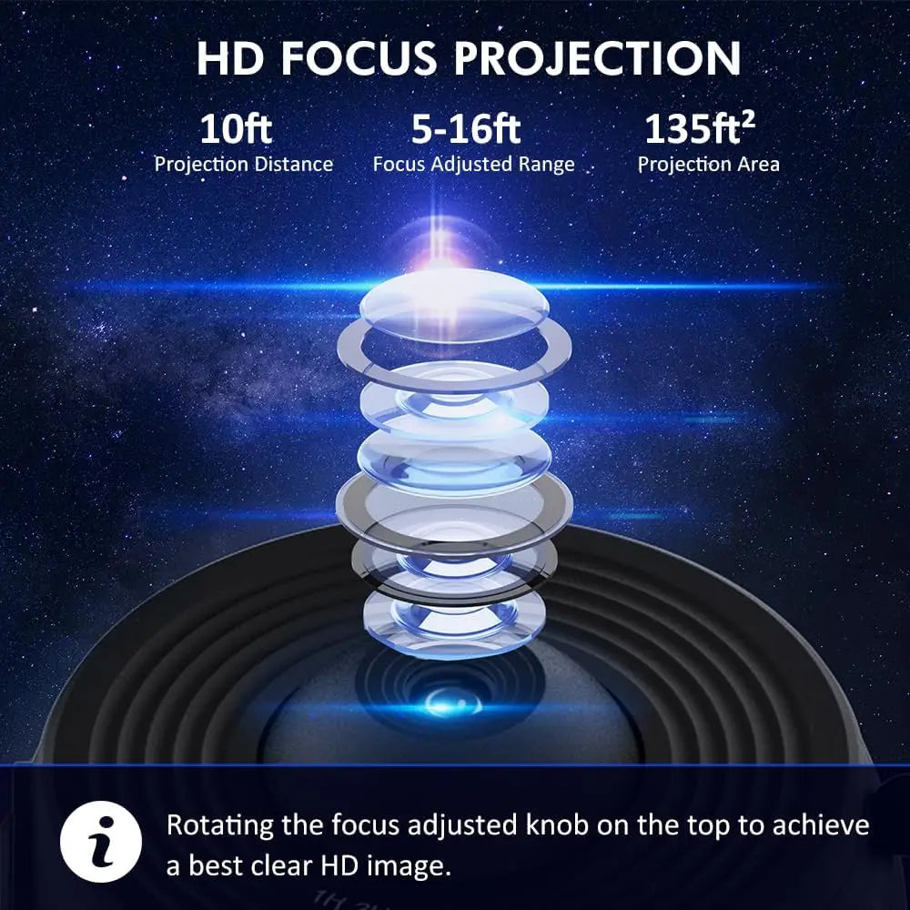 4K HD 12 in 1 Star Projector Night Light