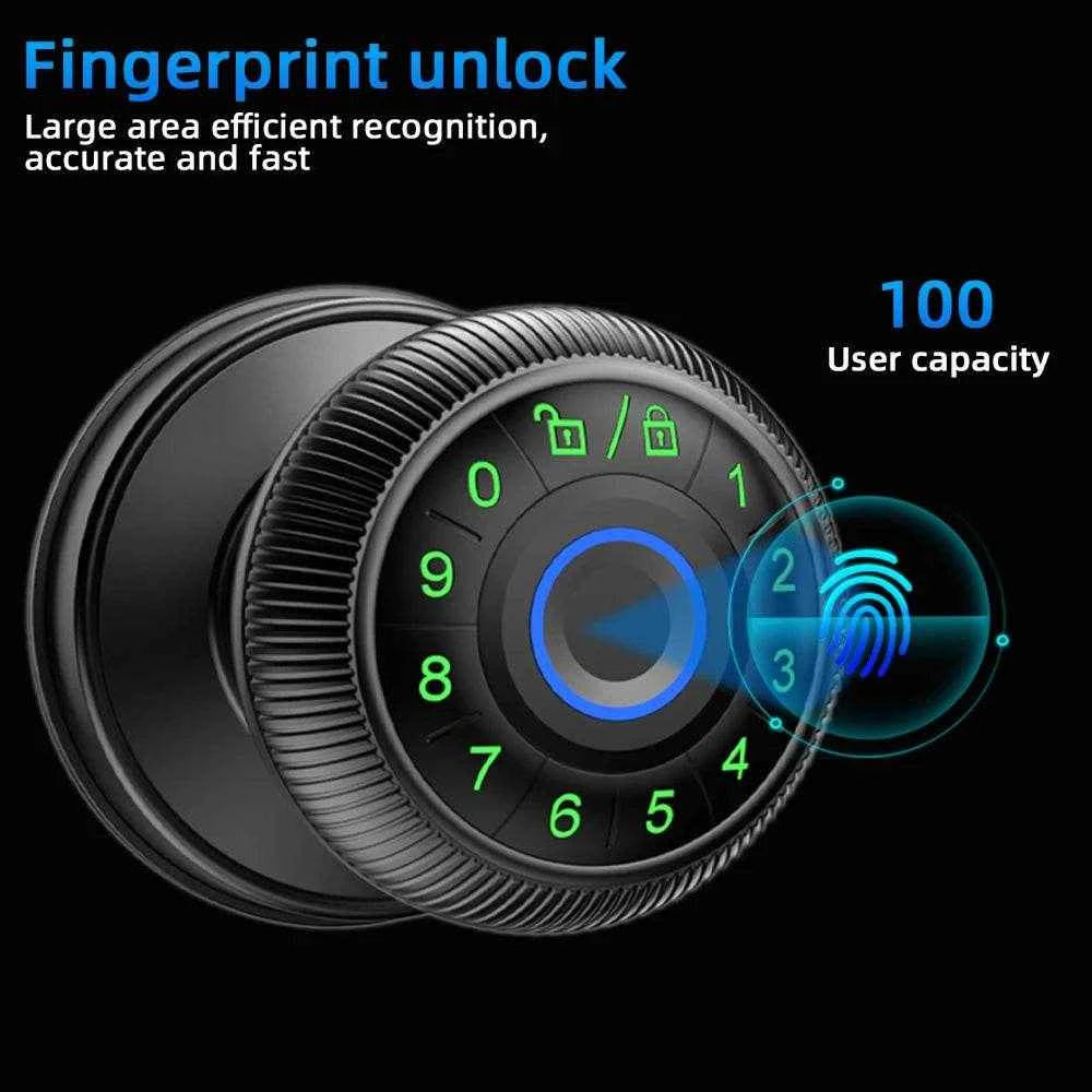 RAYKUBE Q6 Tuya BLE Smart Fingerprint Door Lock with Password/Key/APP Unlock – Free US Delivery