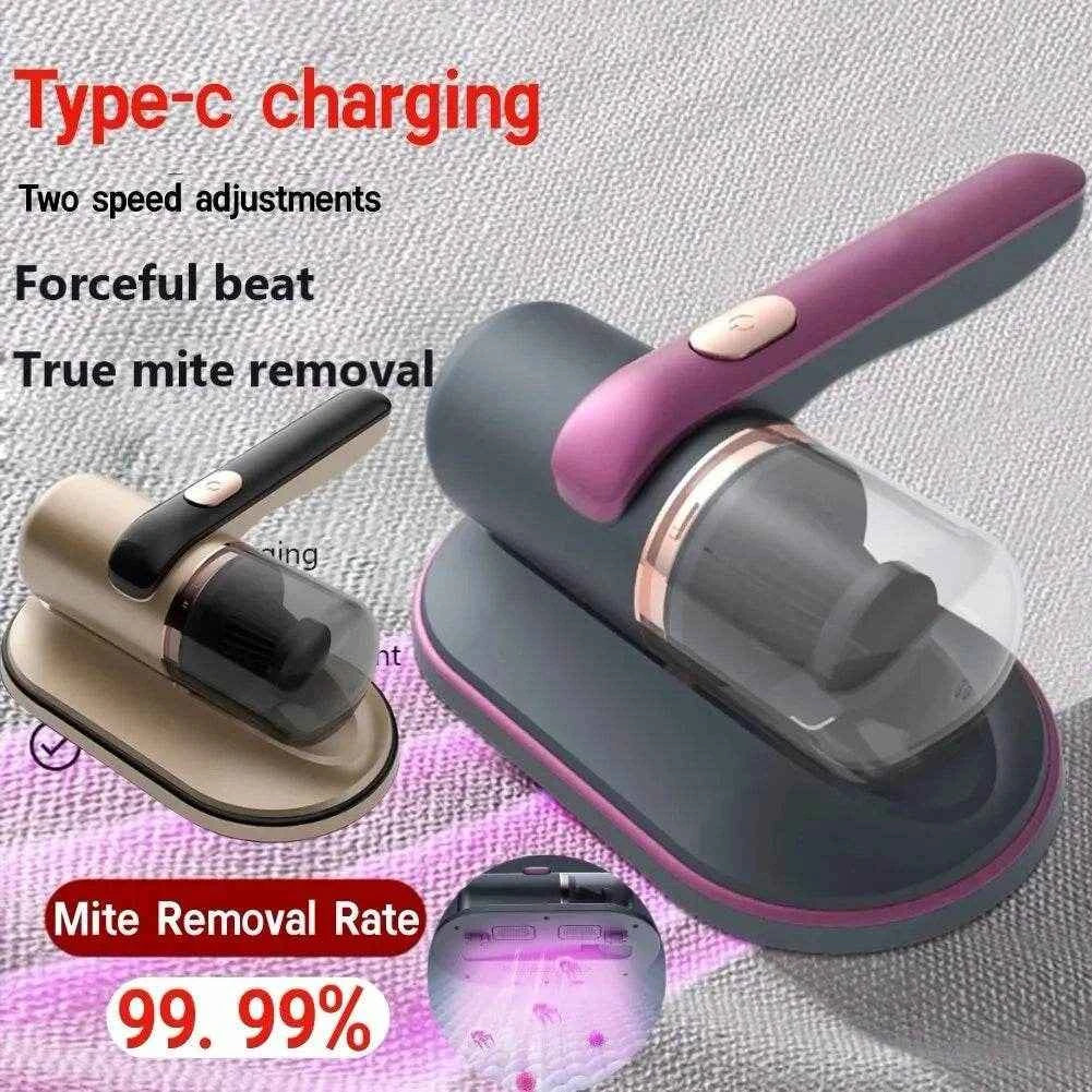 Household Mattress Vacuum Cleaner – Ultraviolet Sterilization, Wireless Handheld Mite Remover, USB Charging