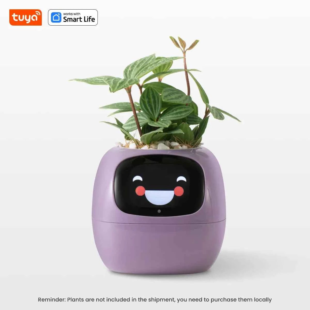 Tuya Ivy Smart Planter with 49+ Expressions, 7 Smart Sensors, and AI Chips for Easy Plant Care