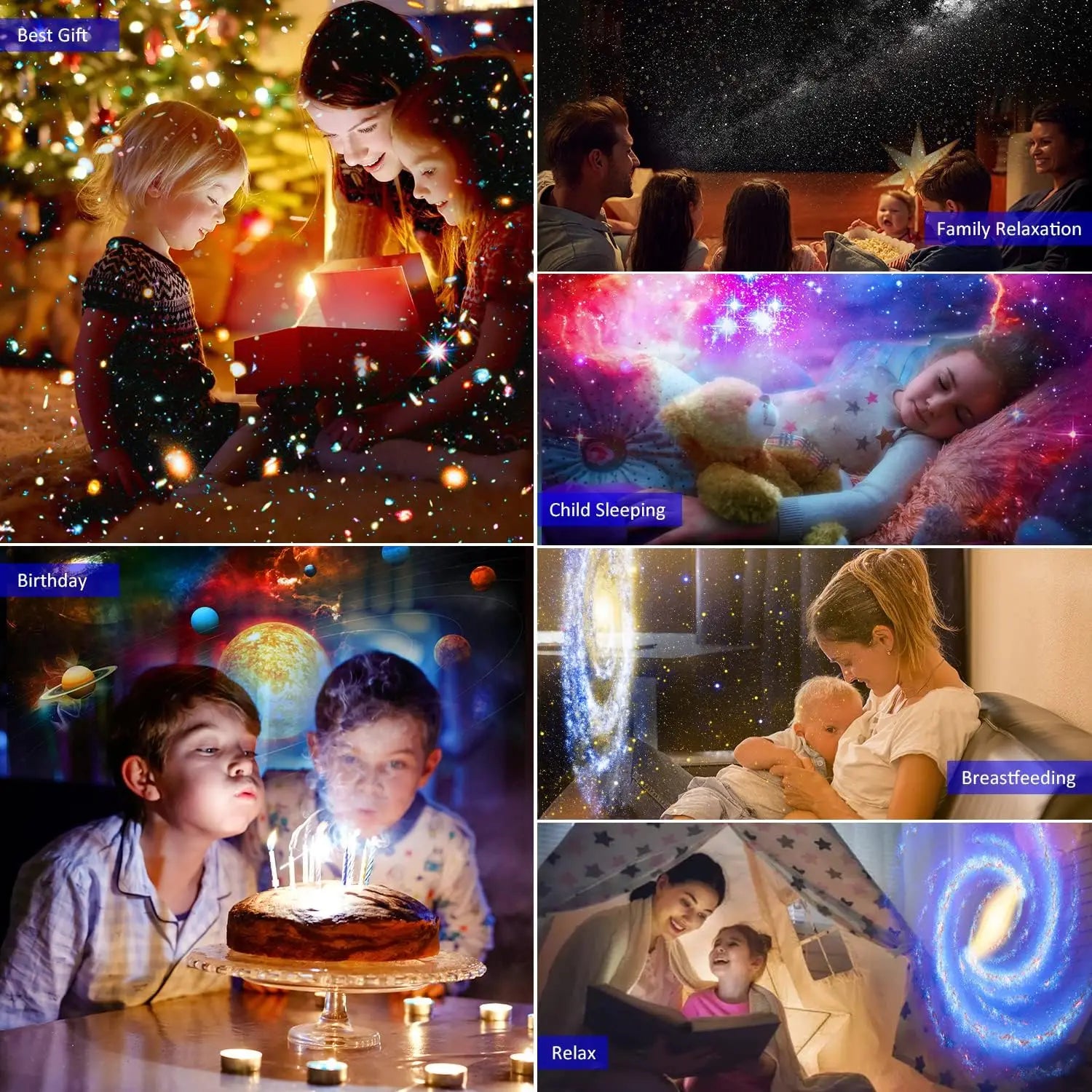 4K HD 12 in 1 Star Projector Night Light