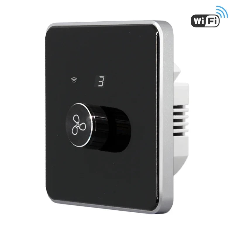 Tuya WiFi ZigBee Smart Fan Switch with 5-Speed Control & Remote for Alexa/Google - Novara®