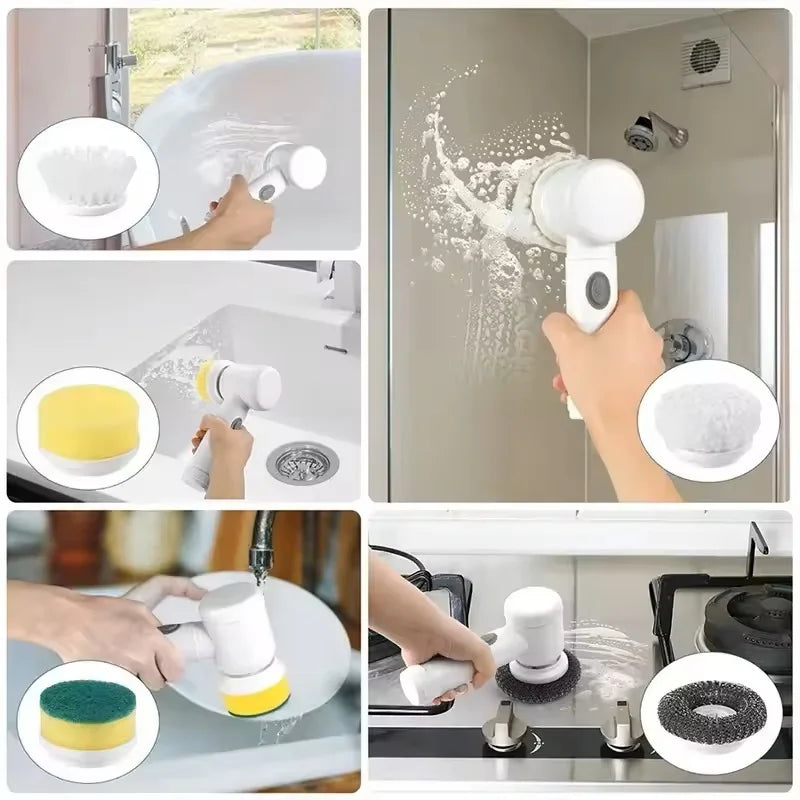 Electric Replaceable Spin Scrubber Brush