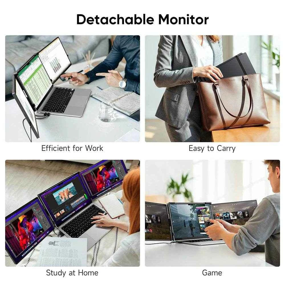 14.1-Inch Triple Screen Laptop Extender