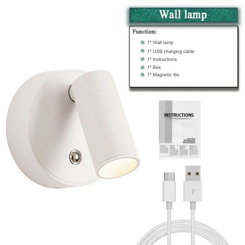 350° Rotatable Magnetic Wall LED Lamp