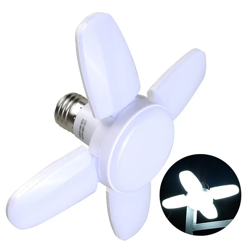 Foldable Fan Blade Design LED Bulb