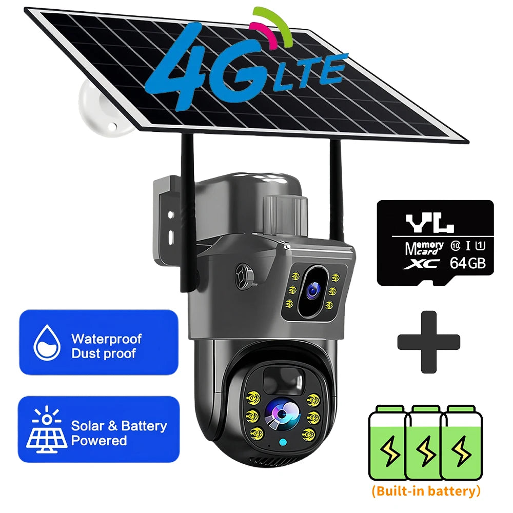 Outdoor 4K 8MP Wireless Solar Camera