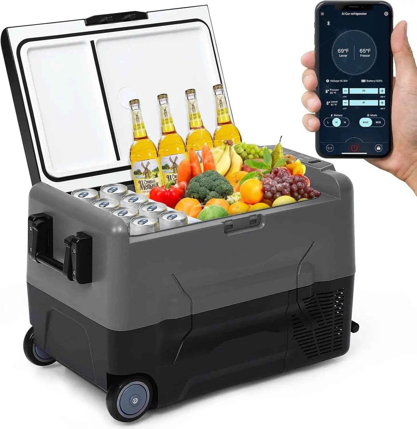 35L Portable Car Refrigerator - Dual Zone, -20℃, APP Control for Camping & Travel