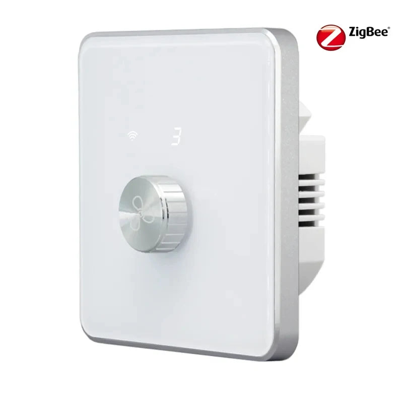 Tuya WiFi ZigBee Smart Fan Switch with 5-Speed Control & Remote for Alexa/Google - Novara®