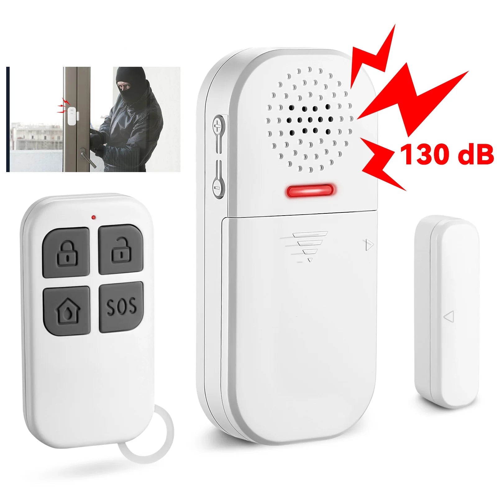 Safety Wireless Adjustable Volume Loud Door Alarm