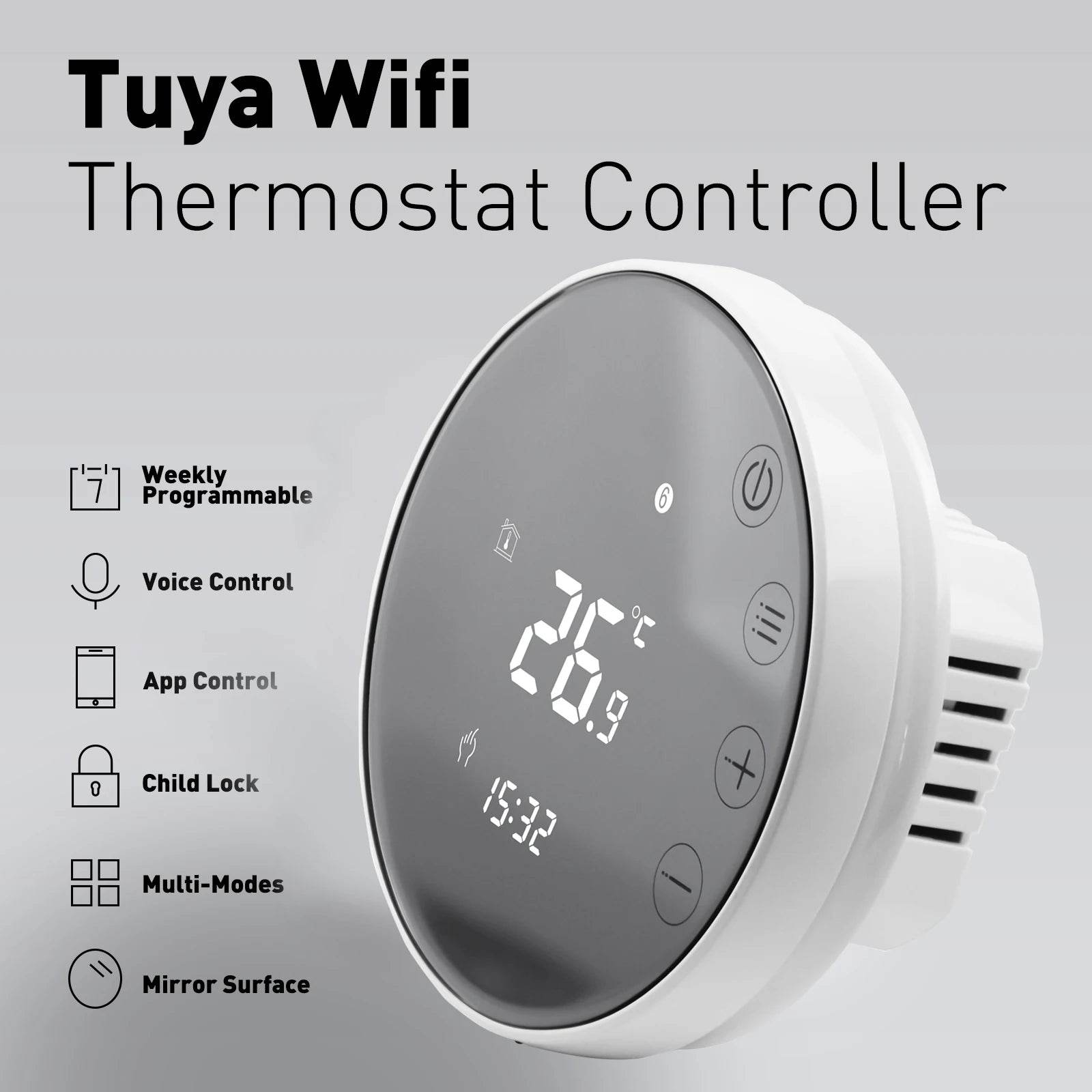 Tuya Smart WiFi Thermostat – Touch Control - Novara®