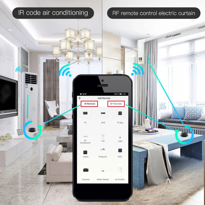 Tuya Universal WiFi IR RF Bluetooth Remote Control for Smart Life APP, Alexa & Google Home Voice Control - Novara®