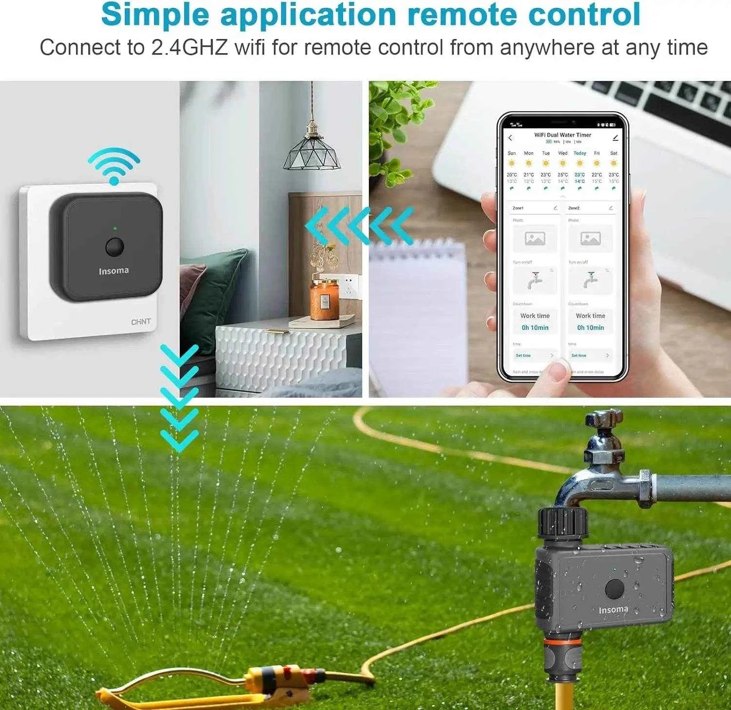 Insoma WiFi Smart Garden Water Timer