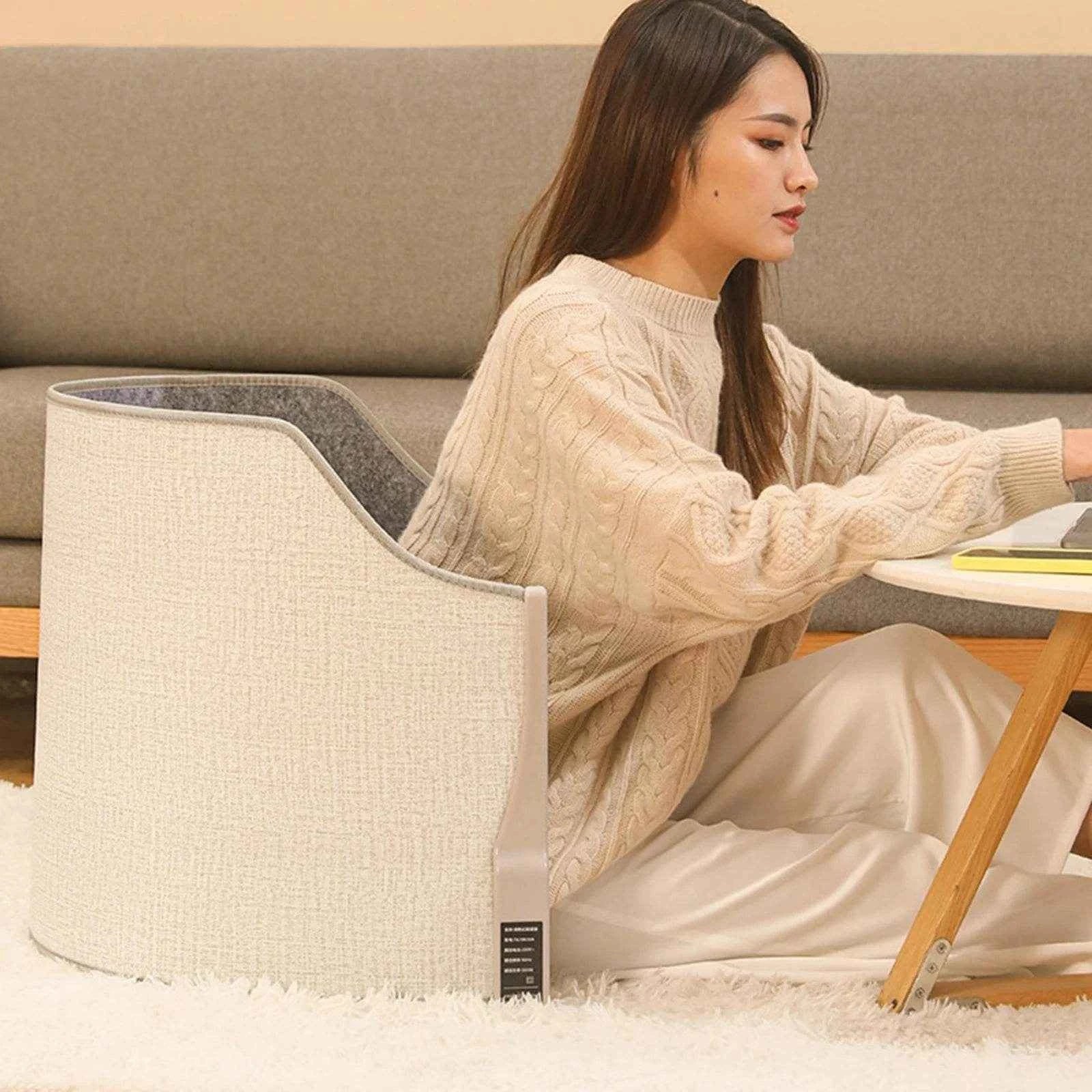 Folding Electric Feet Heater – Portable Far Infrared Under-Table Warmer for Home & Office