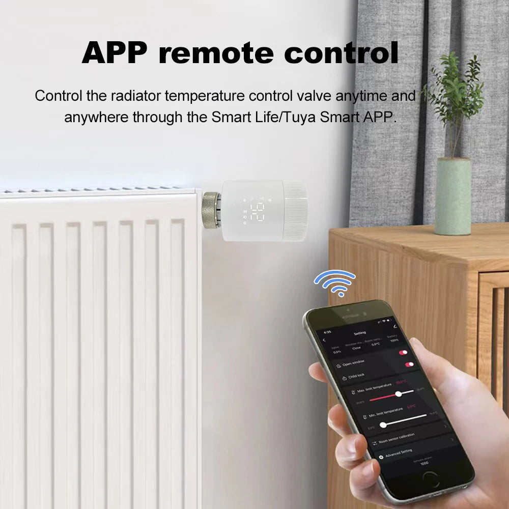 Smart Home Wi-Fi Thermostatic Radiator Valve Head