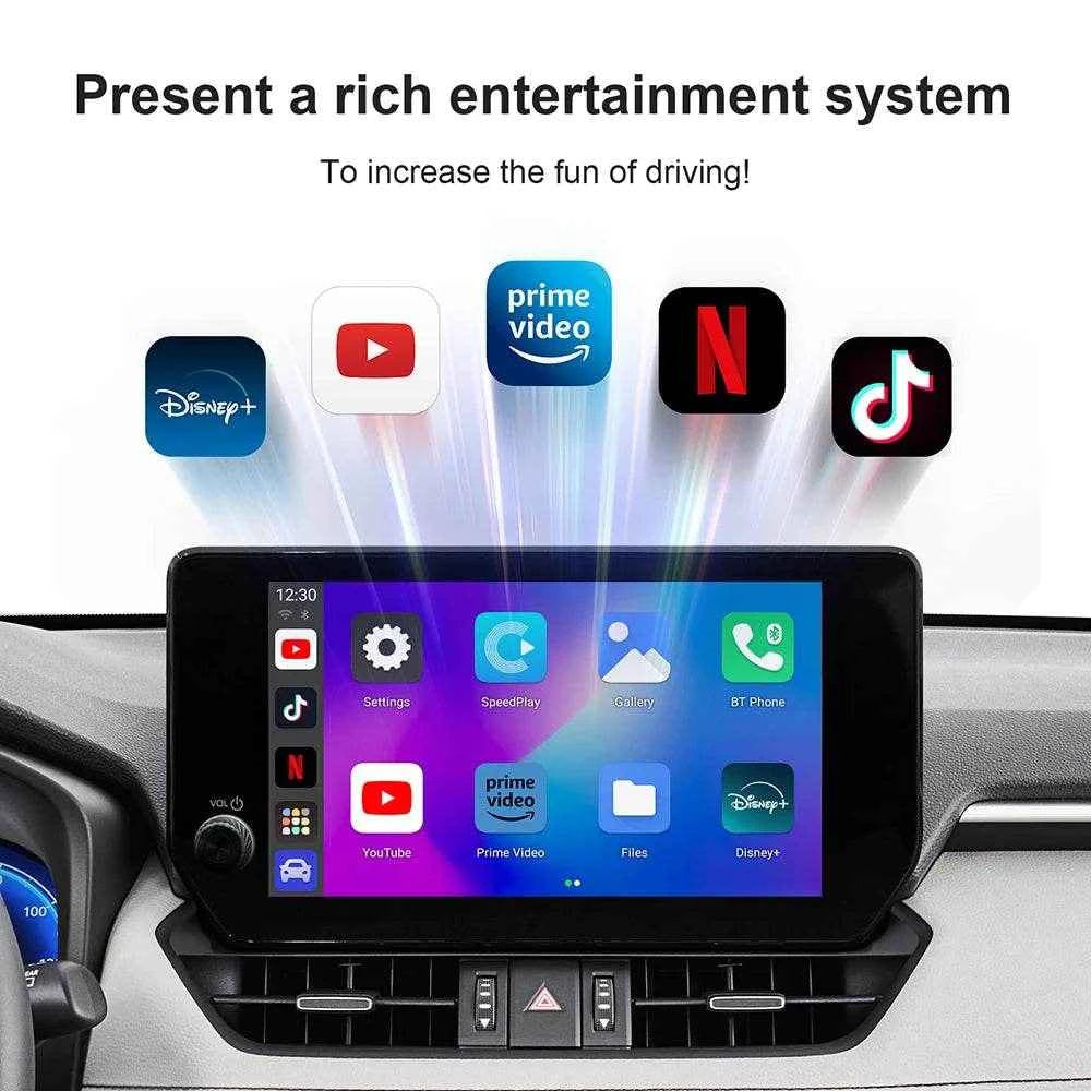 CarPlay AI Box Android 13 Wireless Auto & Smart TV for Toyota, Mazda, Hyundai, Ford, VW, and More