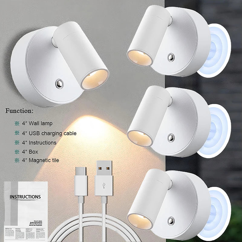 350° Rotatable Magnetic Wall LED Lamp