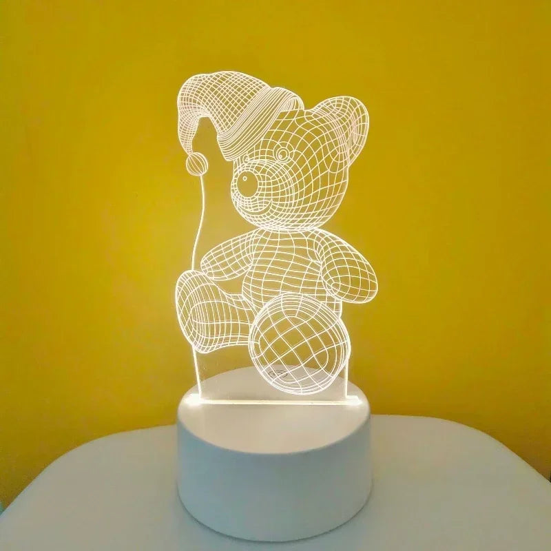 3D Romantic Love Decoration LED Lamp