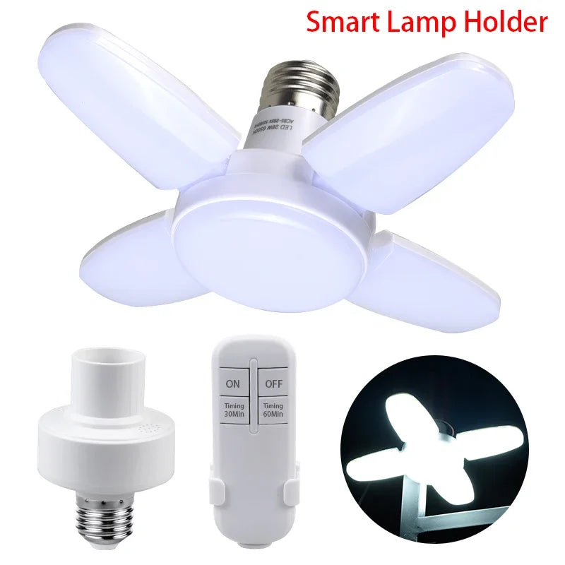 Foldable Fan Blade Design LED Bulb