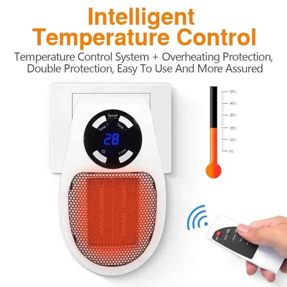 Portable Electric Heater - Mini Warm Air Blower for Home & Office Winter Use