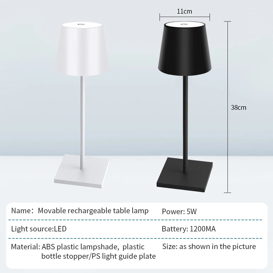 Touch Switch Rechargeable LED Table Lamp