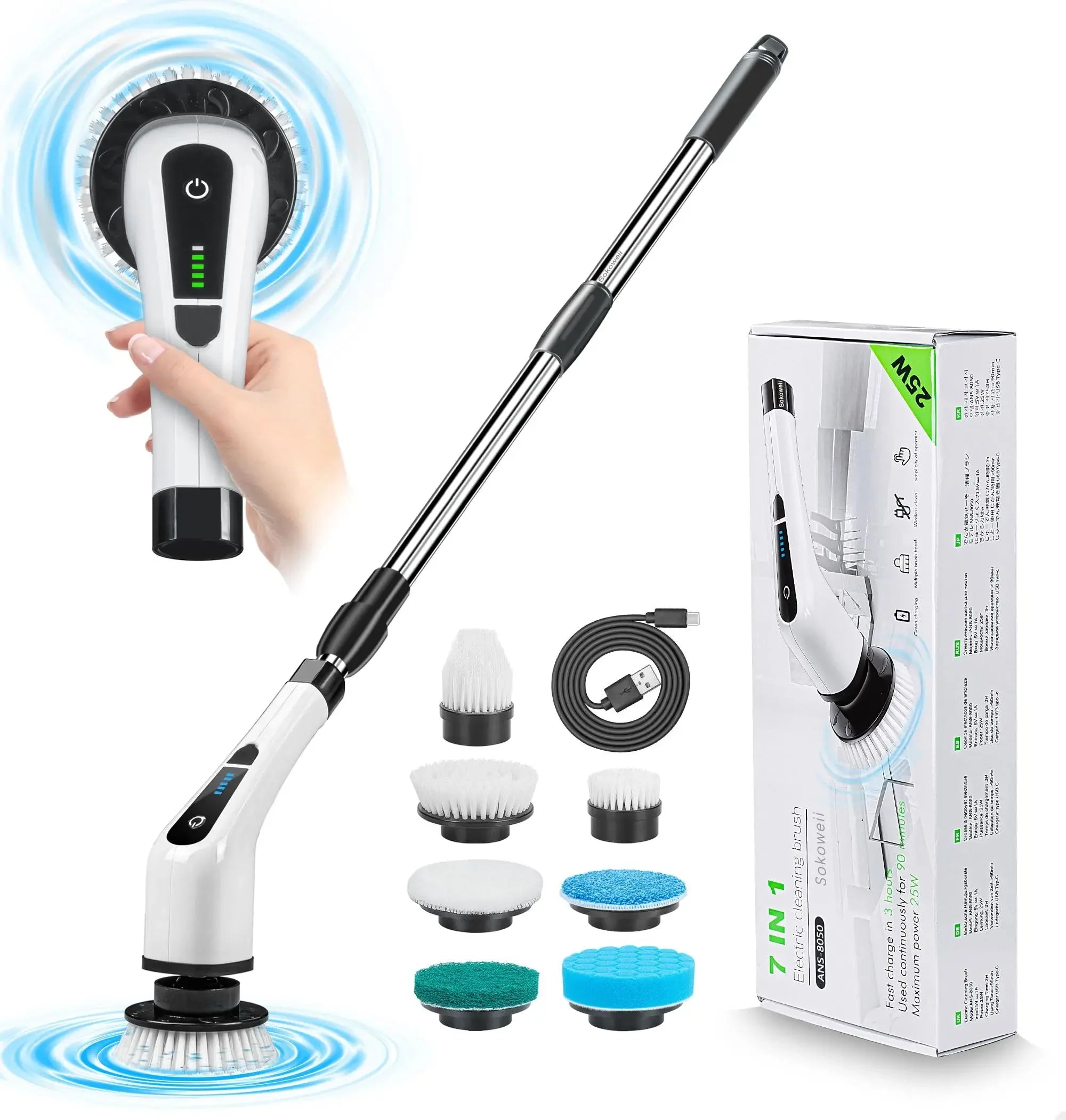 Cordless Electric Turbo Scrub Cleaning Brush