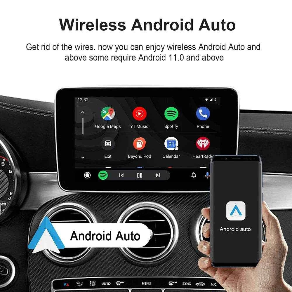 CarPlay AI Box Android 13 Wireless Auto & Smart TV for Toyota, Mazda, Hyundai, Ford, VW, and More