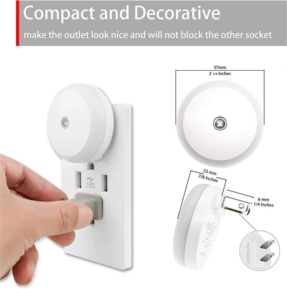 Home Bathroom Round Plug-In Wall Lamp