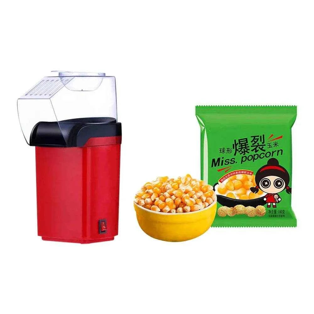 Fully Automatic Popcorn Machine – 110V/220V Mini Electric Popcorn Maker for Home Kitchen