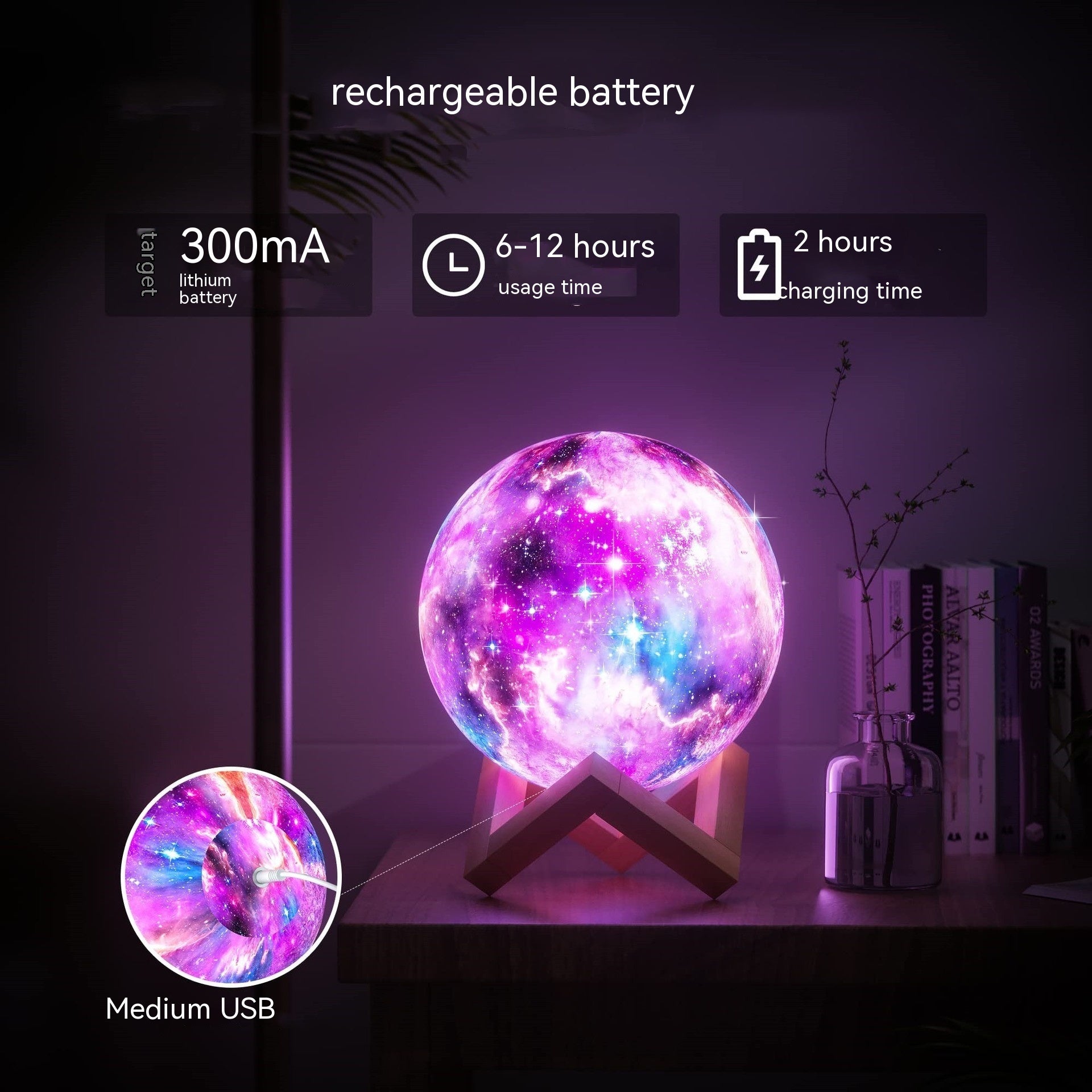 3D Printing Moon Galaxy  Light