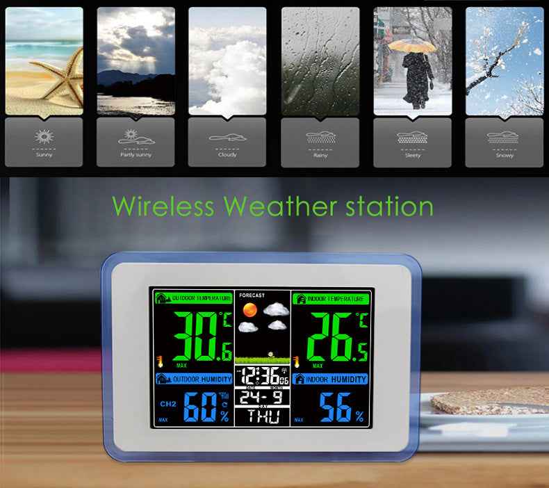 433MHZ Wireless Transmission Color Display Weather Forecast Bell