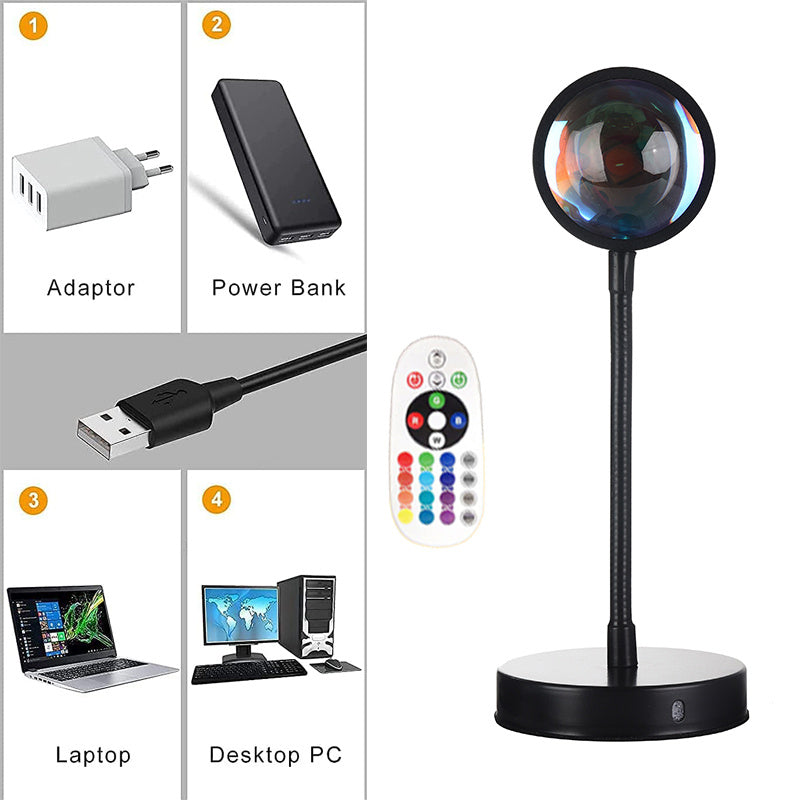 USB Rainbow Projection Lamp
