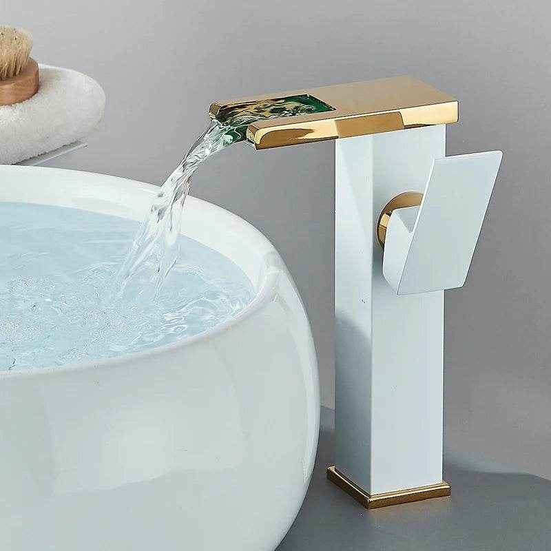 LED Waterfall Bathroom Faucet