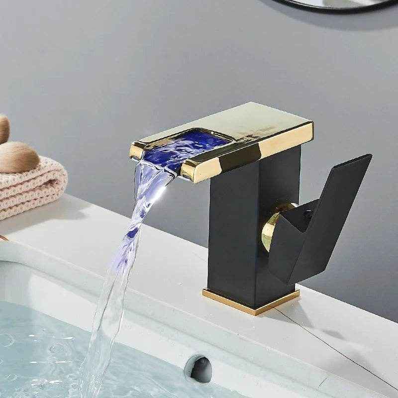 LED Waterfall Bathroom Faucet