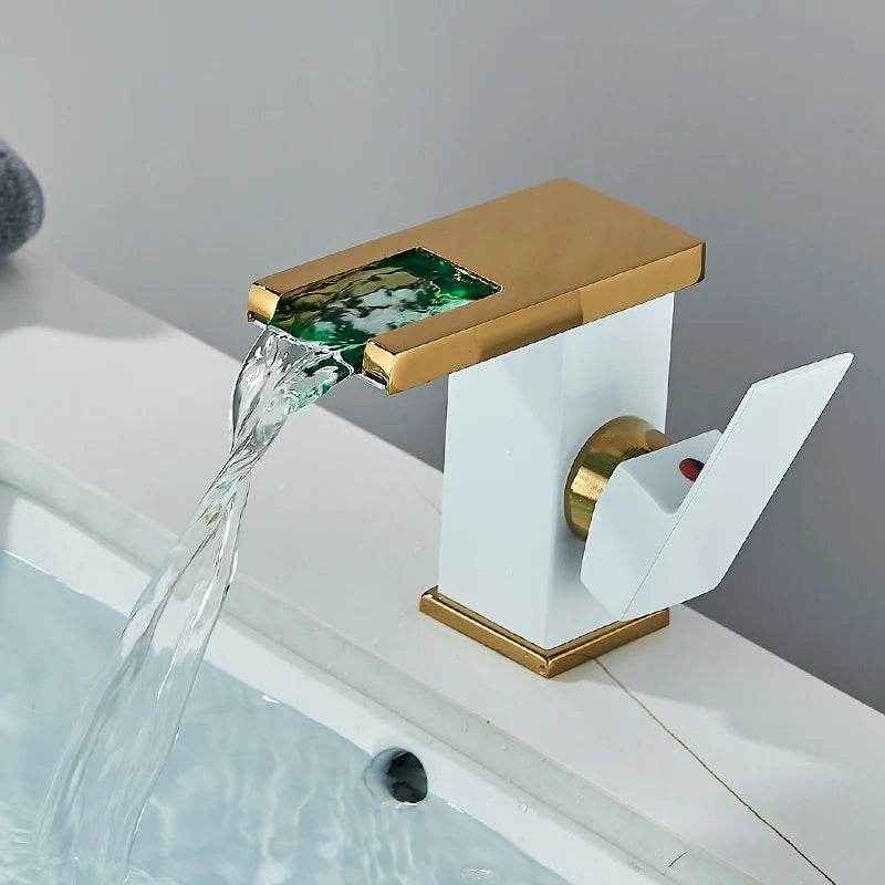 LED Waterfall Bathroom Faucet